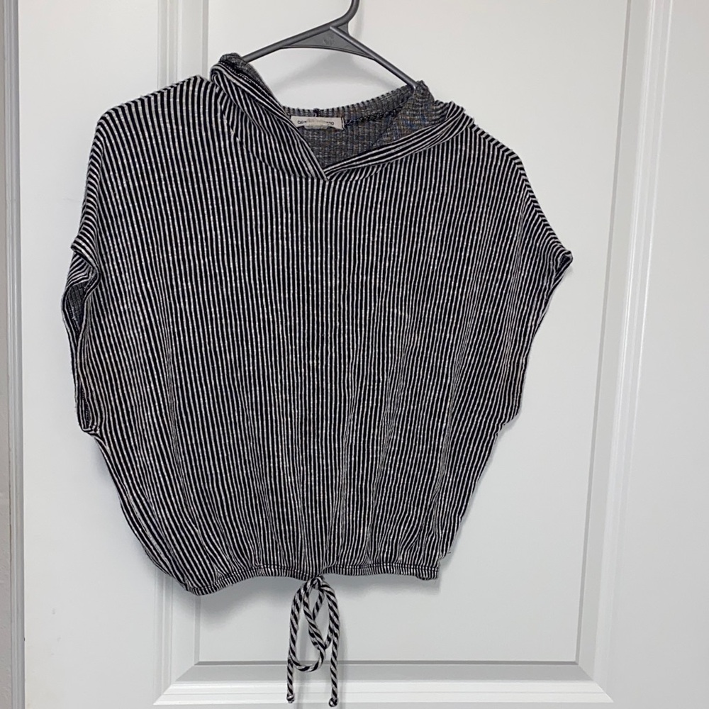 Striped Crop Hoodie